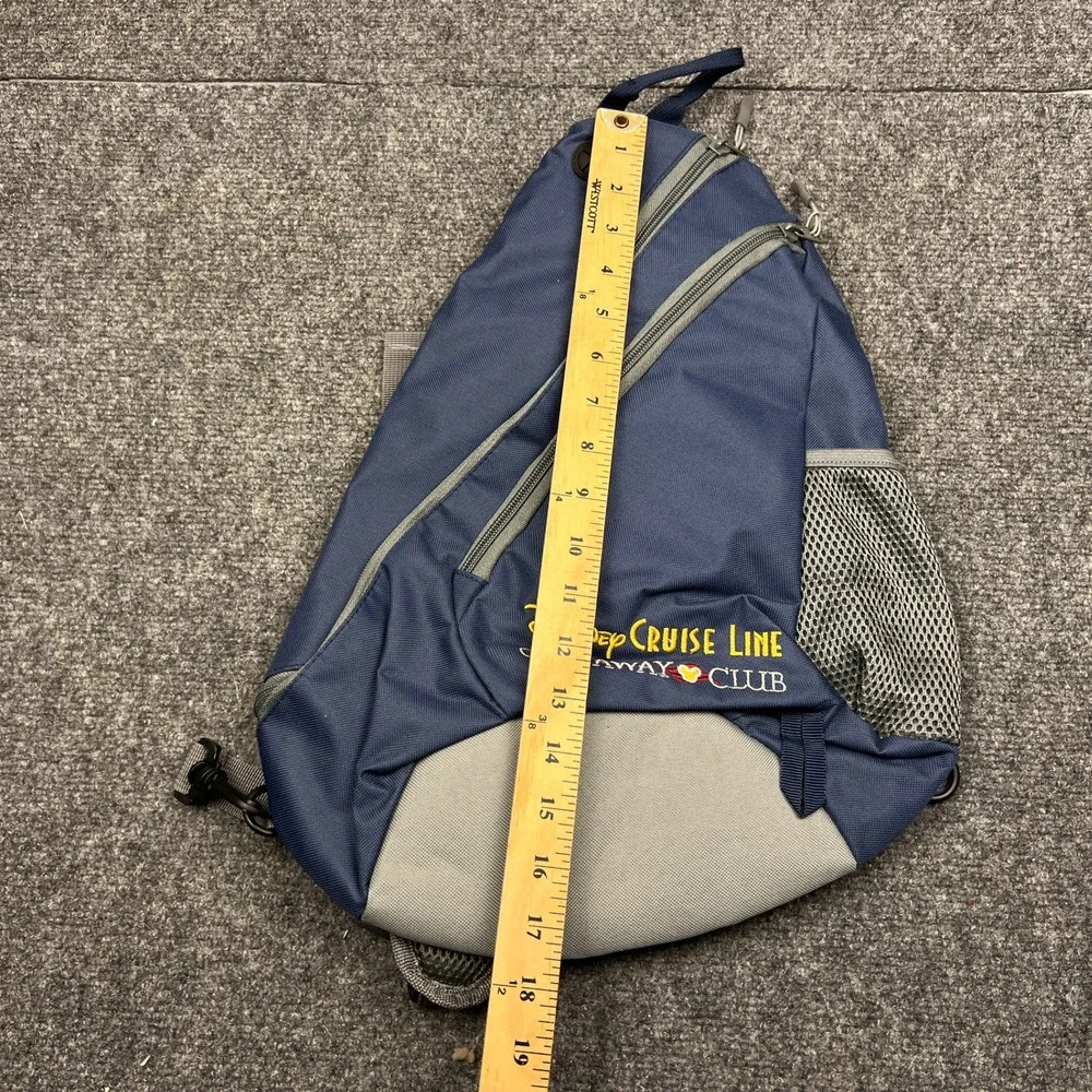 Disney Cruise Line Castaway Club Sling Backpack Navy Blue Crossbody Bag